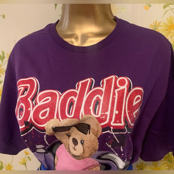 Baddie oversized tee purple size L - Picture 2 of 10